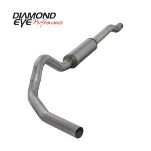 Ford F350 Performance Exhaust - Single - Diamond Eye Performance - Cat Back 4in AL - `03-`07